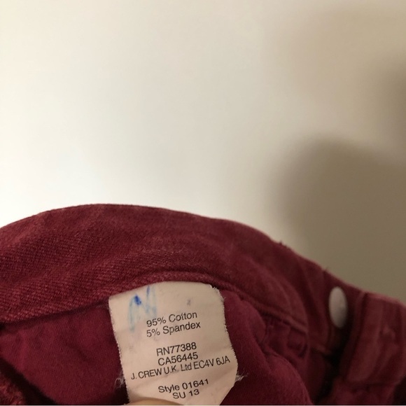 Madewell Reade Pants Burgundy 6 - Picture 5 of 6